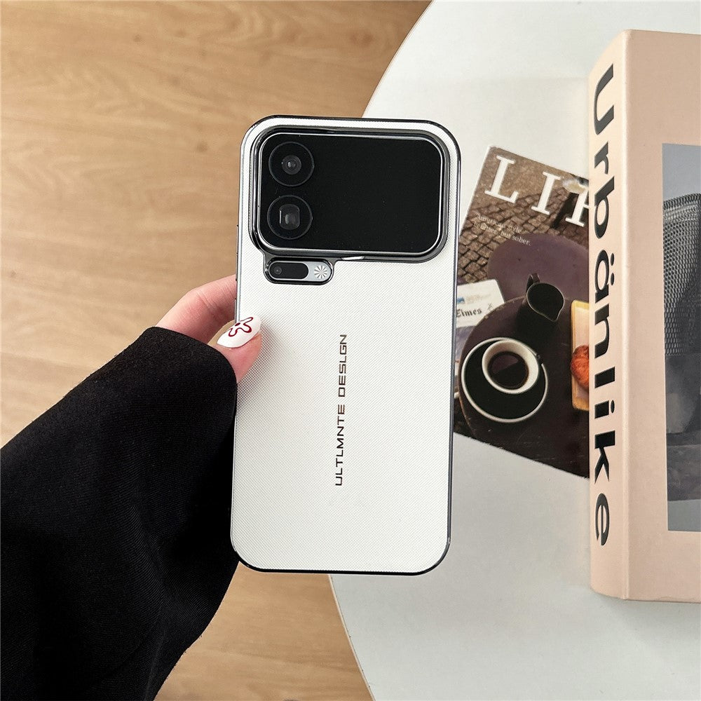 GKK For Xiaomi 17 Pro Max Magnetic Case Woven Texture Leather PC Phone Cover - White