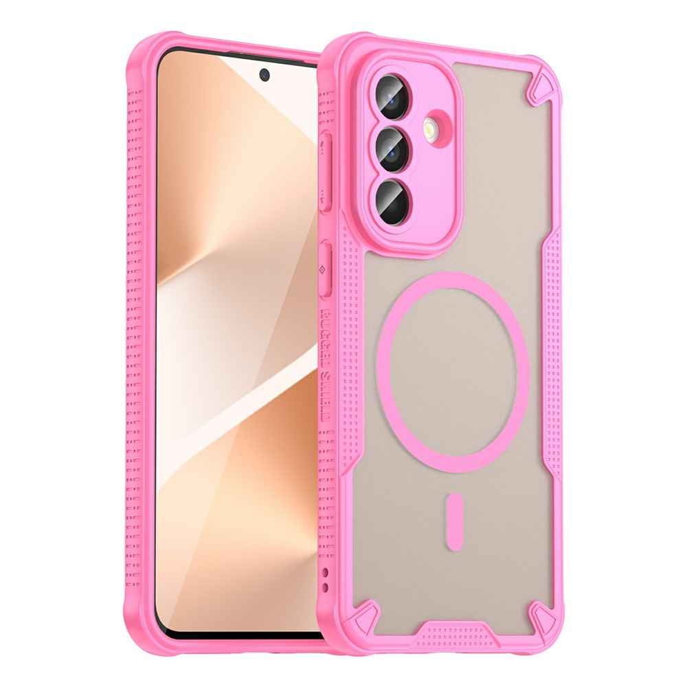 For Samsung Galaxy A57 5G Magnetic Case TPU + PC Phone Back Cover - Pink