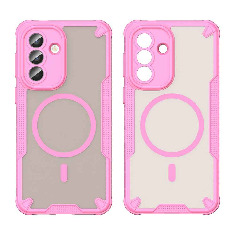 For Samsung Galaxy A57 5G Magnetic Case TPU + PC Phone Back Cover - Pink