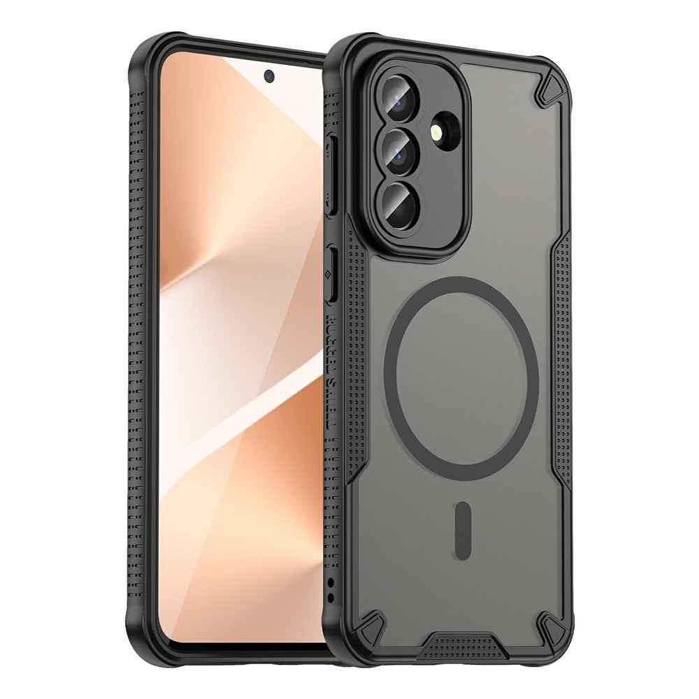 For Samsung Galaxy A57 5G Magnetic Case TPU + PC Phone Back Cover - Black