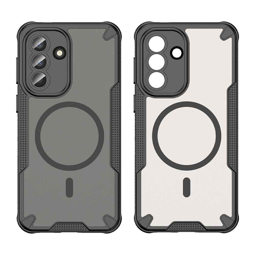 For Samsung Galaxy A57 5G Magnetic Case TPU + PC Phone Back Cover - Black