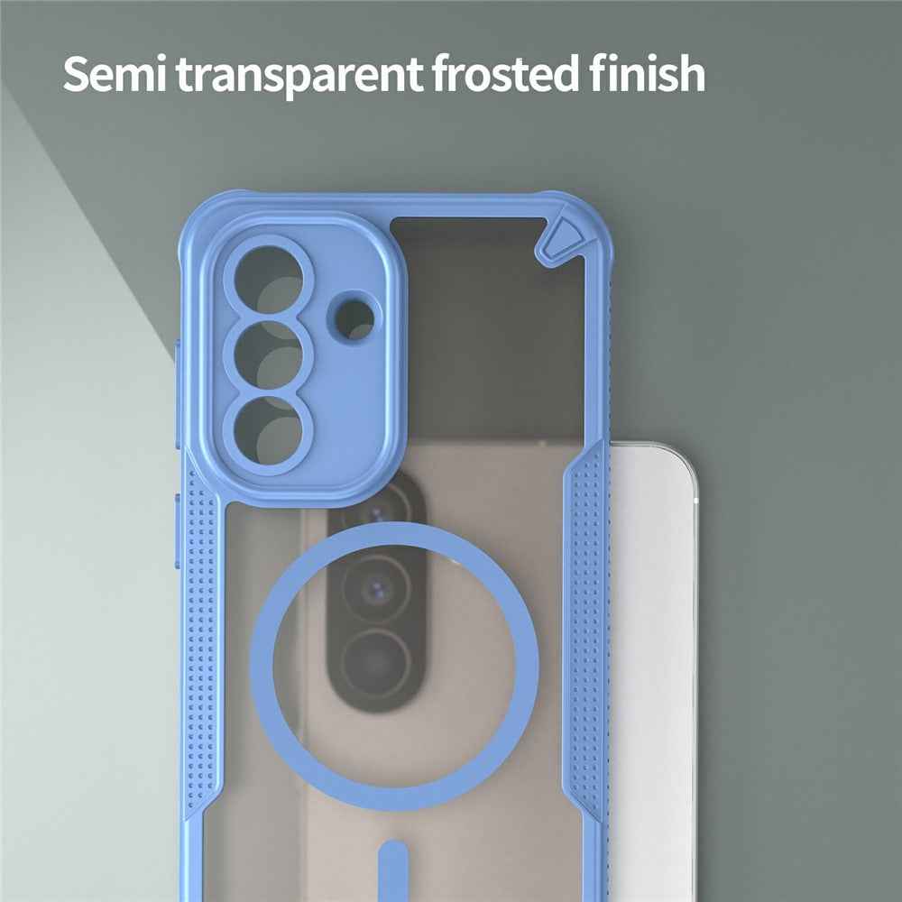 For Samsung Galaxy A57 5G Magnetic Case TPU + PC Phone Back Cover - Blue