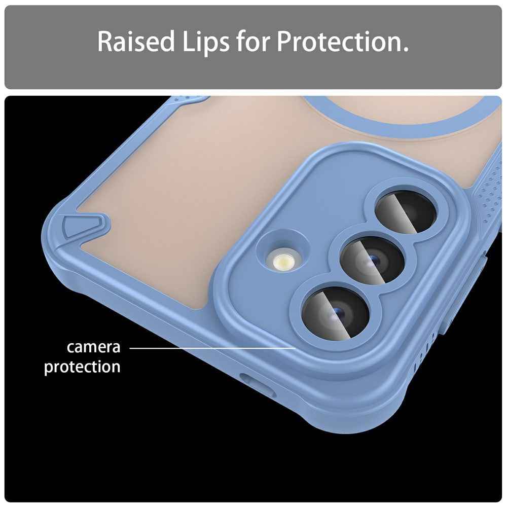 For Samsung Galaxy A57 5G Magnetic Case TPU + PC Phone Back Cover - Blue