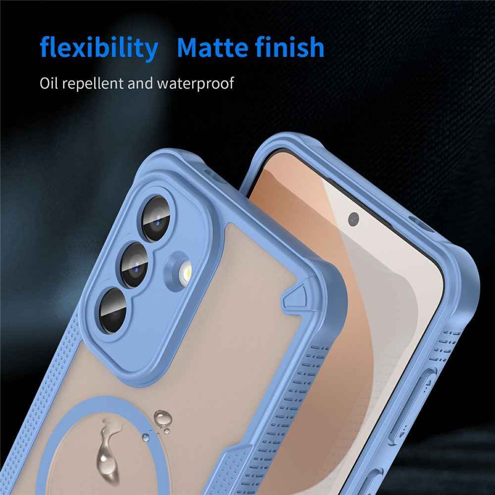 For Samsung Galaxy A57 5G Magnetic Case TPU + PC Phone Back Cover - Blue