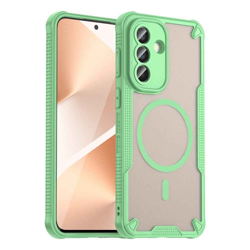 For Samsung Galaxy A57 5G Magnetic Case TPU + PC Phone Back Cover - Green