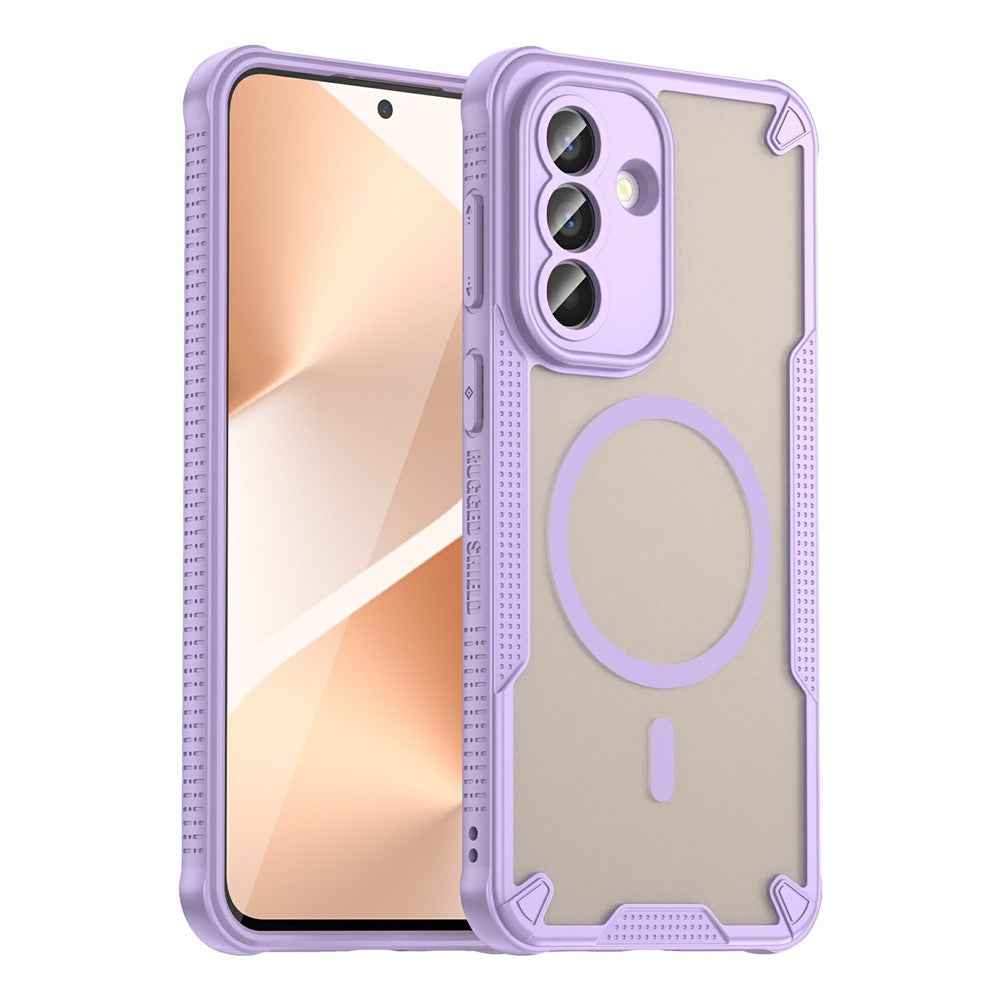 For Samsung Galaxy A57 5G Magnetic Case TPU + PC Phone Back Cover - Purple