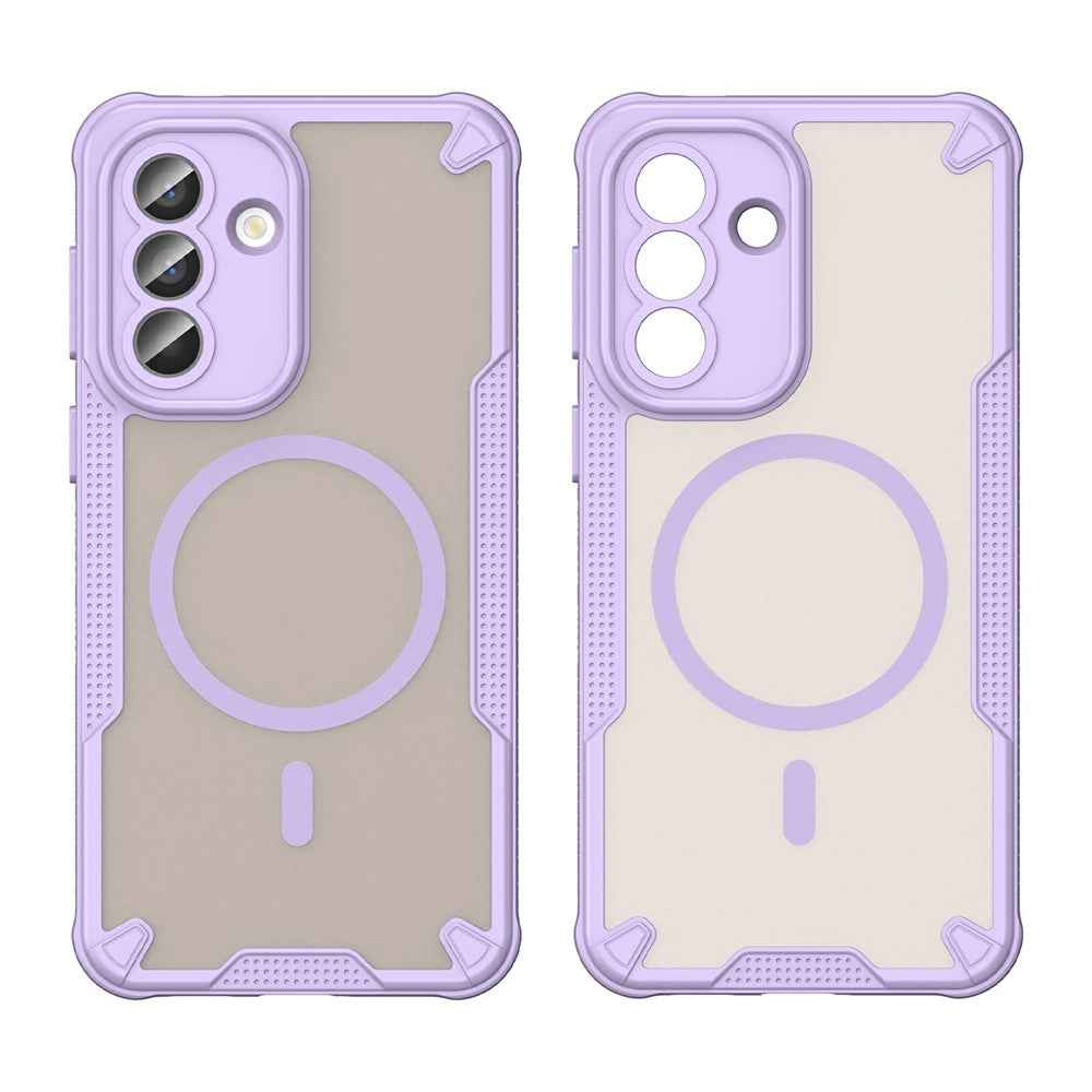 For Samsung Galaxy A57 5G Magnetic Case TPU + PC Phone Back Cover - Purple