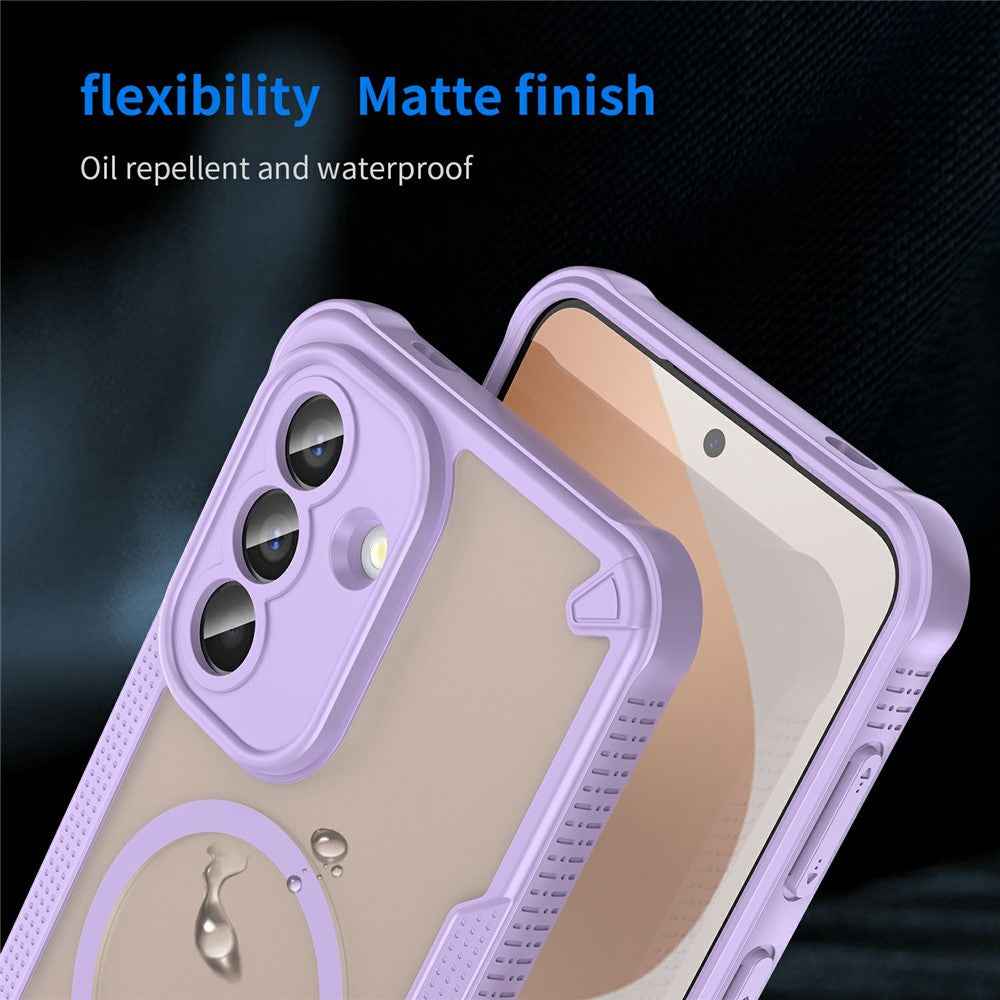 For Samsung Galaxy A57 5G Magnetic Case TPU + PC Phone Back Cover - Purple