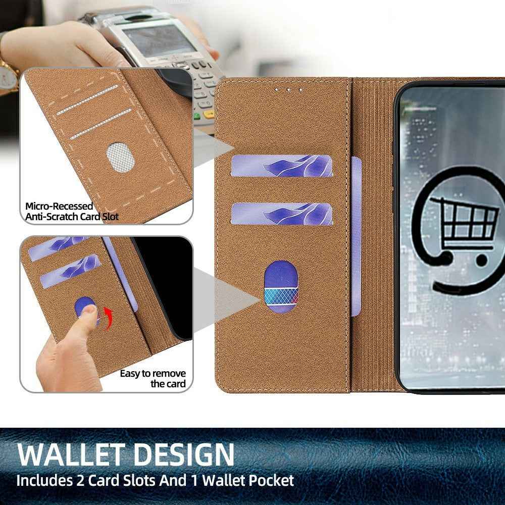 For Xiaomi 17 Ultra 5G Case Genuine Cow Leather Stand Mobile Phone Cover with RFID Blocking Wallet - Blue