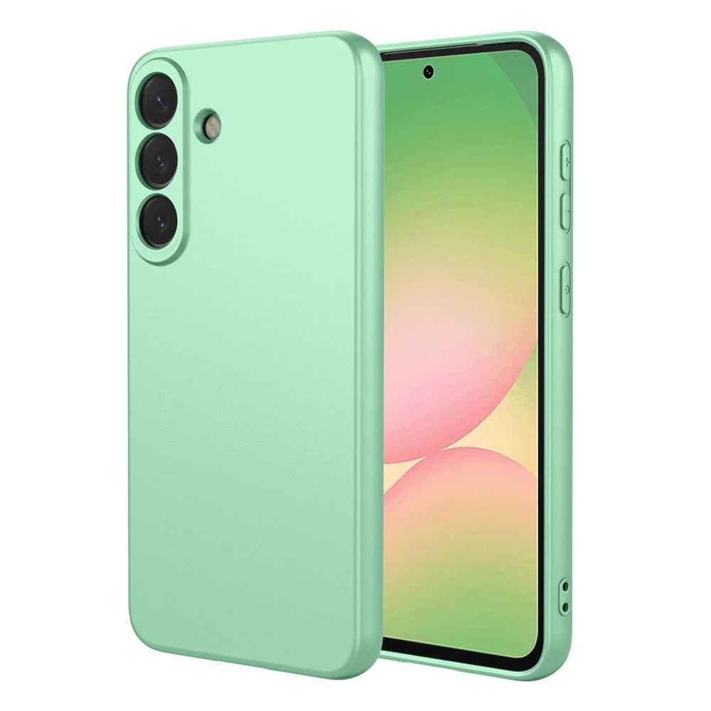 For Samsung Galaxy A57 5G Case Liquid Silicone Feel Soft TPU Protective Phone Cover - Matcha Green