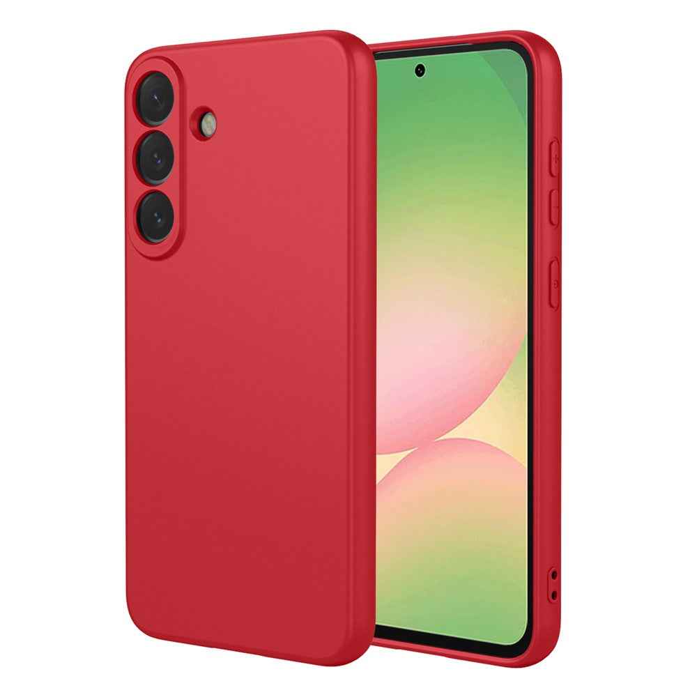 For Samsung Galaxy A57 5G Case Liquid Silicone Feel Soft TPU Protective Phone Cover - Red