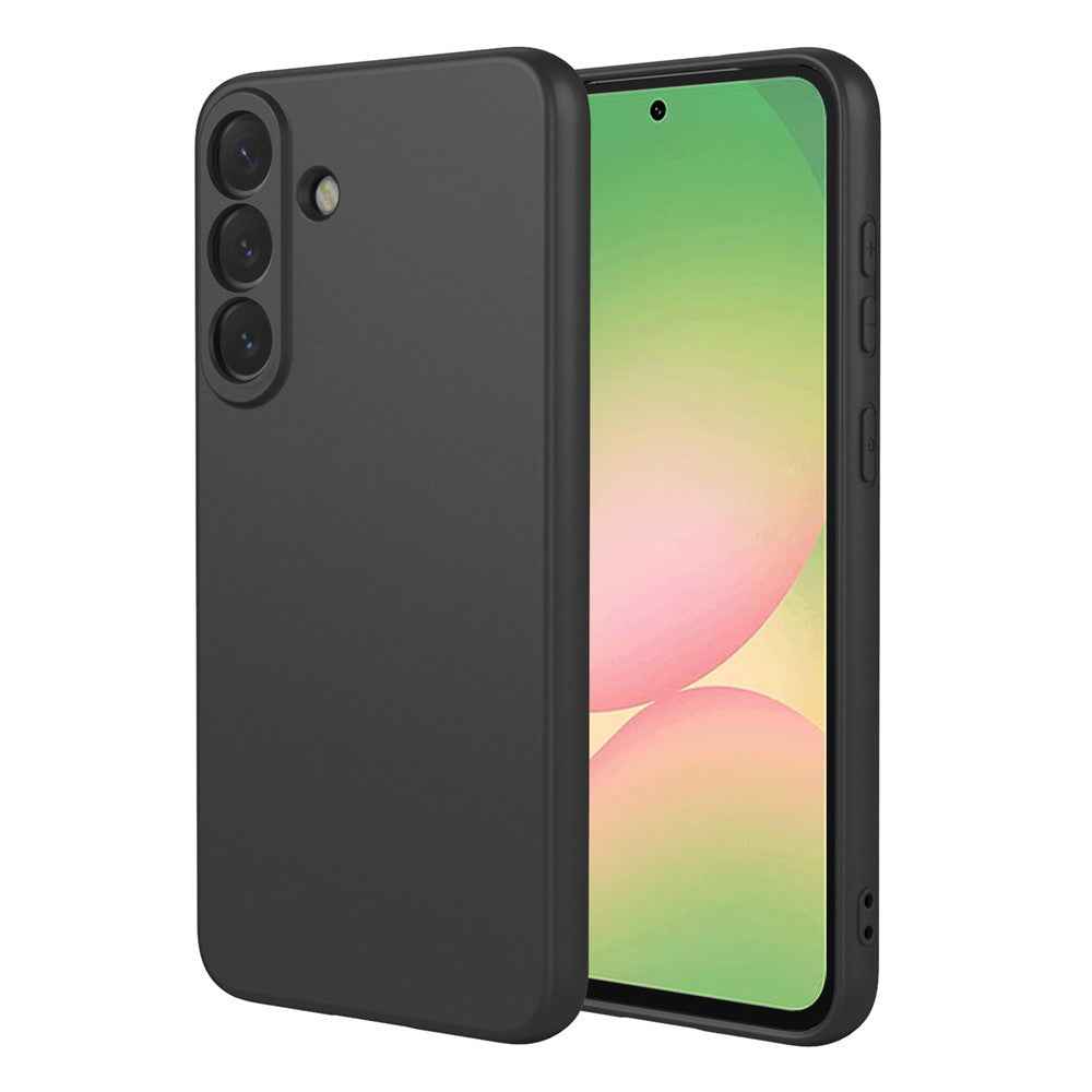For Samsung Galaxy A57 5G Case Liquid Silicone Feel Soft TPU Protective Phone Cover - Black