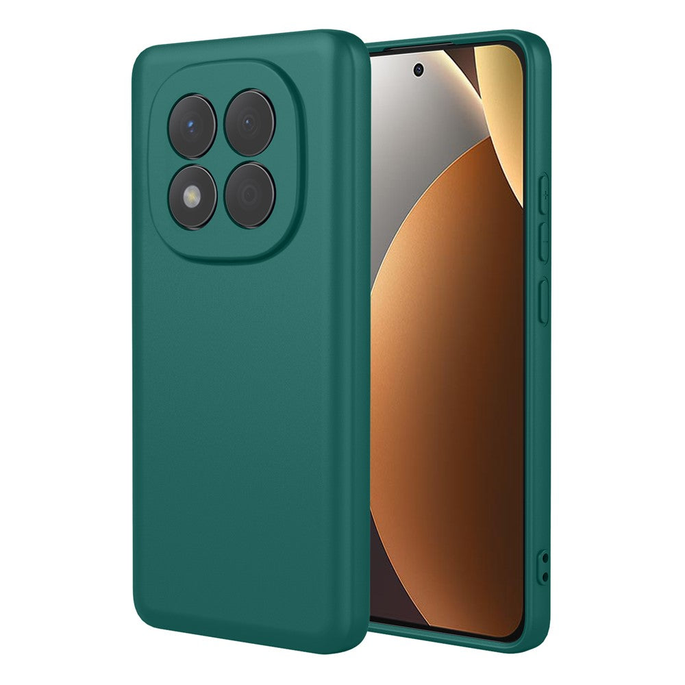 For Xiaomi Redmi Note 15 Pro 4G (Global) Case Liquid Silicone Feel Soft TPU Protective Phone Cover - Blackish Green