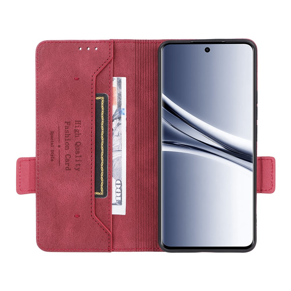 For Xiaomi Redmi Note 15 4G (Global) Case Leather Wallet Flip Phone Cover with Hardware Decor - Rose