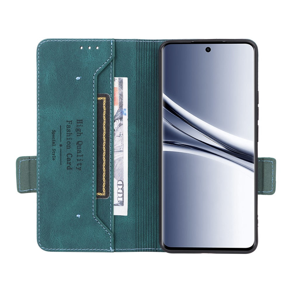 For Xiaomi Redmi Note 15 4G (Global) Case Leather Wallet Flip Phone Cover with Hardware Decor - Blue