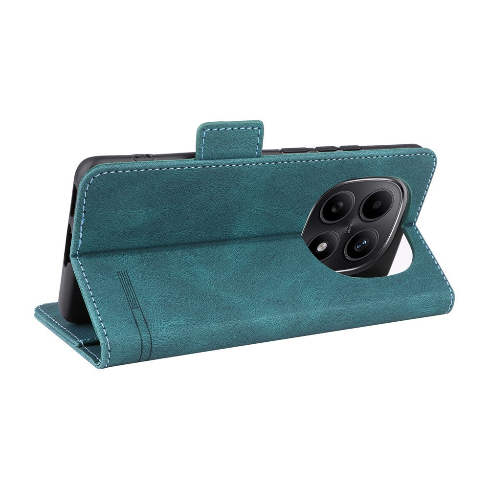 For Xiaomi Redmi Note 15 4G (Global) Case Leather Wallet Flip Phone Cover with Hardware Decor - Blue