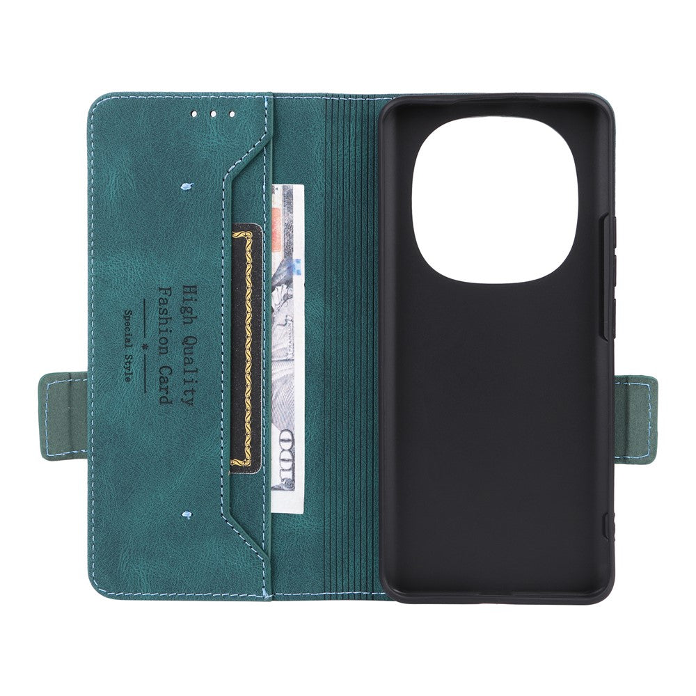 For Xiaomi Redmi Note 15 4G (Global) Case Leather Wallet Flip Phone Cover with Hardware Decor - Blue