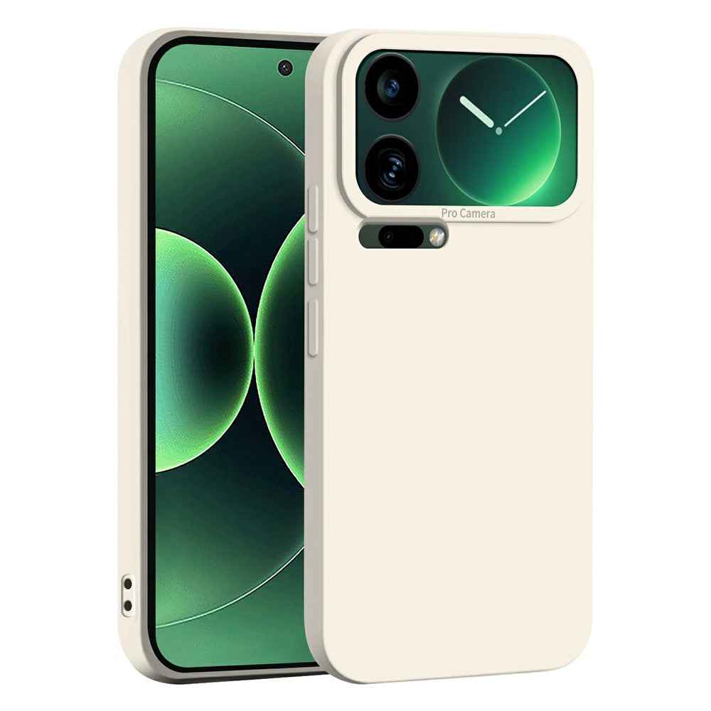 For Xiaomi 17 Pro Case Precise Camera Cutouts Soft TPU Shockproof Phone Cover - White