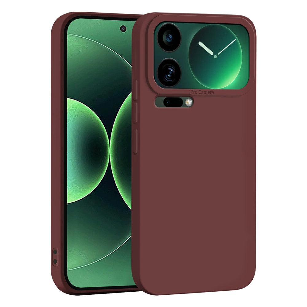 For Xiaomi 17 Pro Max Case Precise Camera Cutouts Soft TPU Shockproof Phone Cover - Wine Red