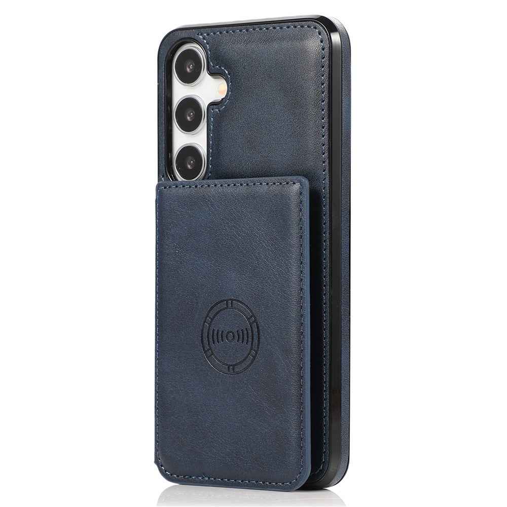 For Samsung Galaxy A57 5G Case Card Holder Kickstand PU Leather + TPU Phone Cover - Blue