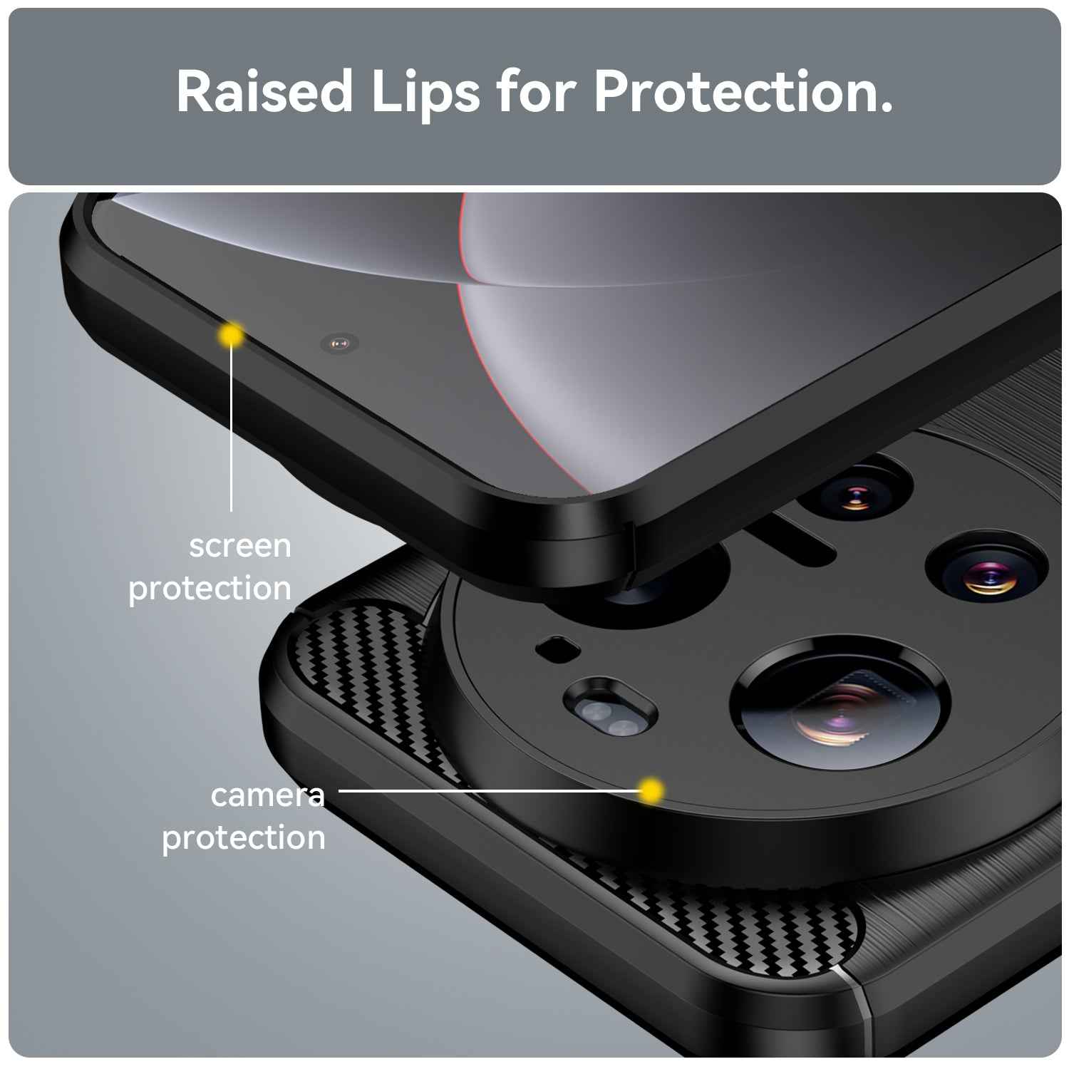 For Xiaomi 17 Ultra 5G Case with Tempered Glass WANLONFENG LS Series Brushed Texture TPU Phone Cover - Black