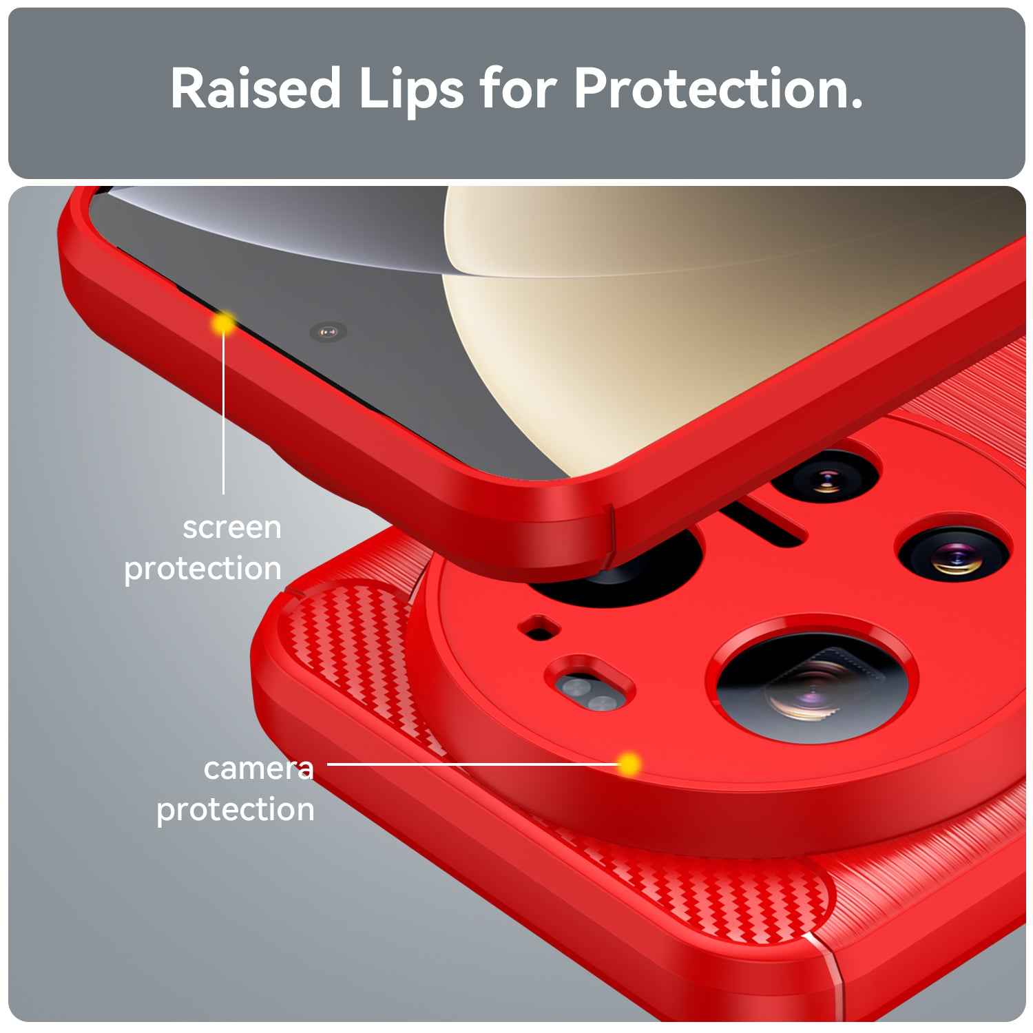 For Xiaomi 17 Ultra 5G Case with Tempered Glass WANLONFENG LS Series Brushed Texture TPU Phone Cover - Red