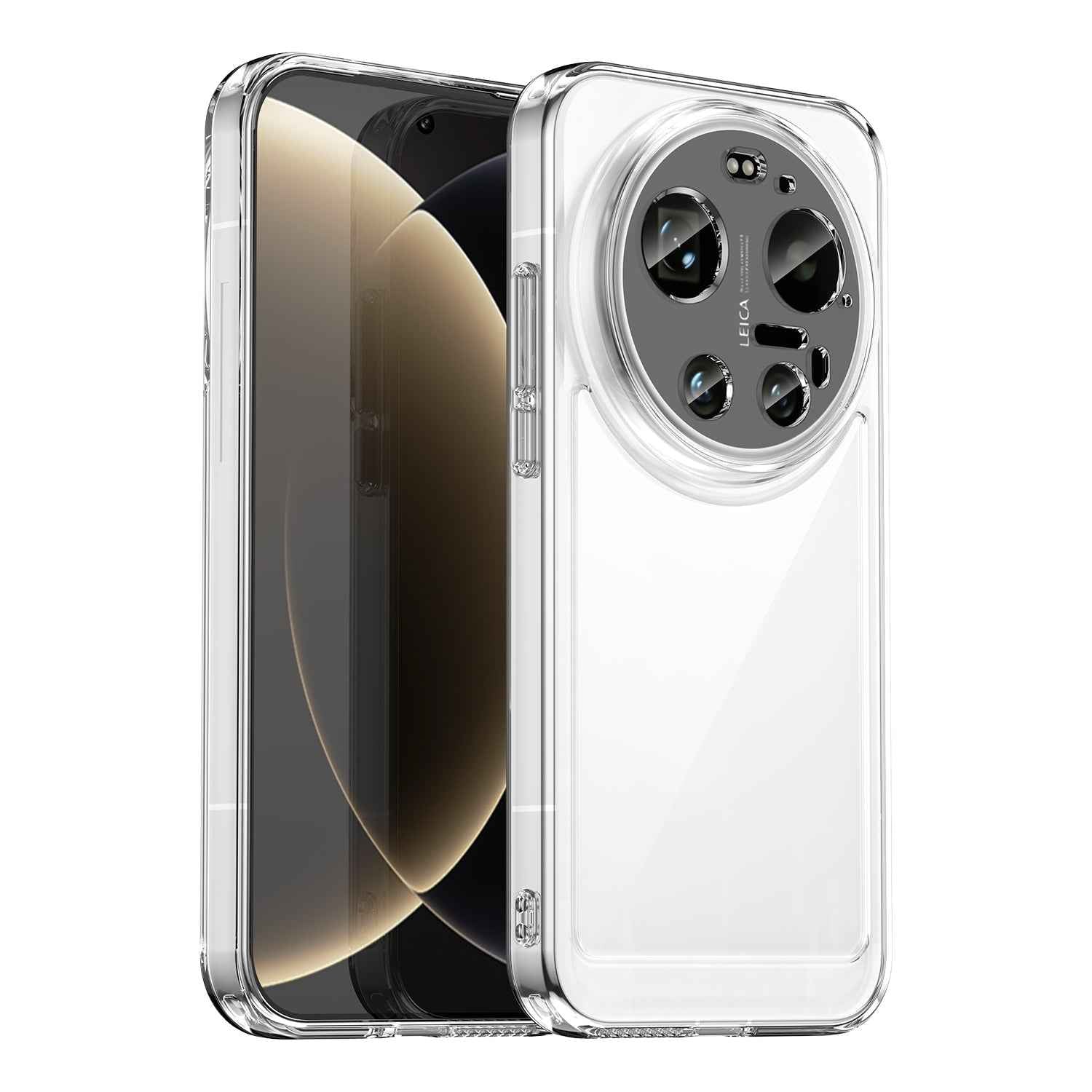 For Xiaomi 17 Ultra 5G Back Cover WANLONFENG XC Series TPU Acrylic Phone Case with Tempered Glass Film - Transparent
