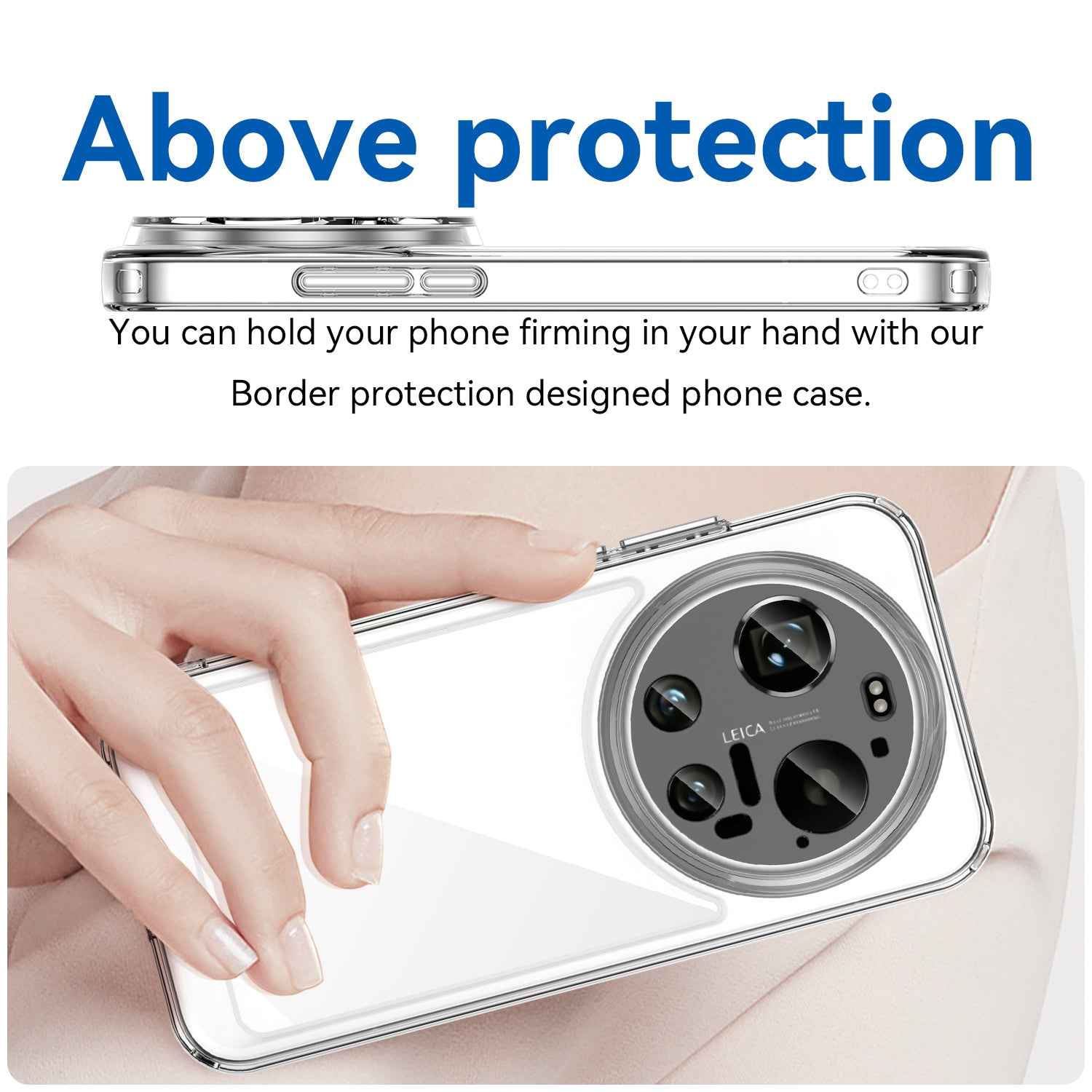 For Xiaomi 17 Ultra 5G Back Cover WANLONFENG XC Series TPU Acrylic Phone Case with Tempered Glass Film - Transparent