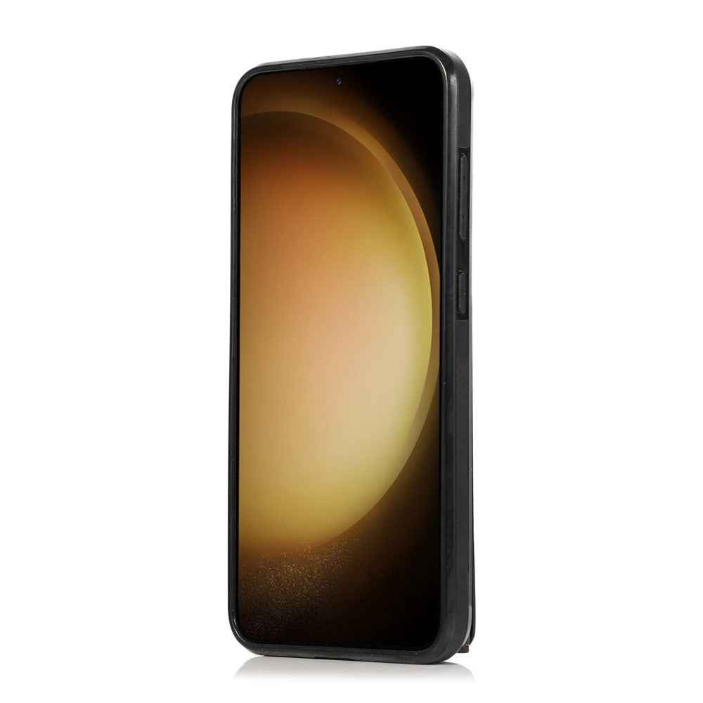 For Samsung Galaxy A57 5G Phone Case Tri-Fold Wallet Kickstand PU Leather + TPU Back Cover - Black