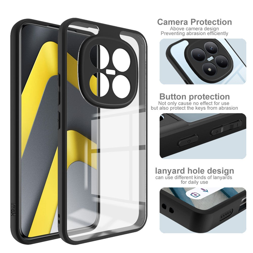 IMAK UX-9A Series For Xiaomi Poco M8 Pro 5G / Redmi Note 15 Pro+ 5G (Global) Case TPU PC Phone Cover Reinforced Corners - Transparent