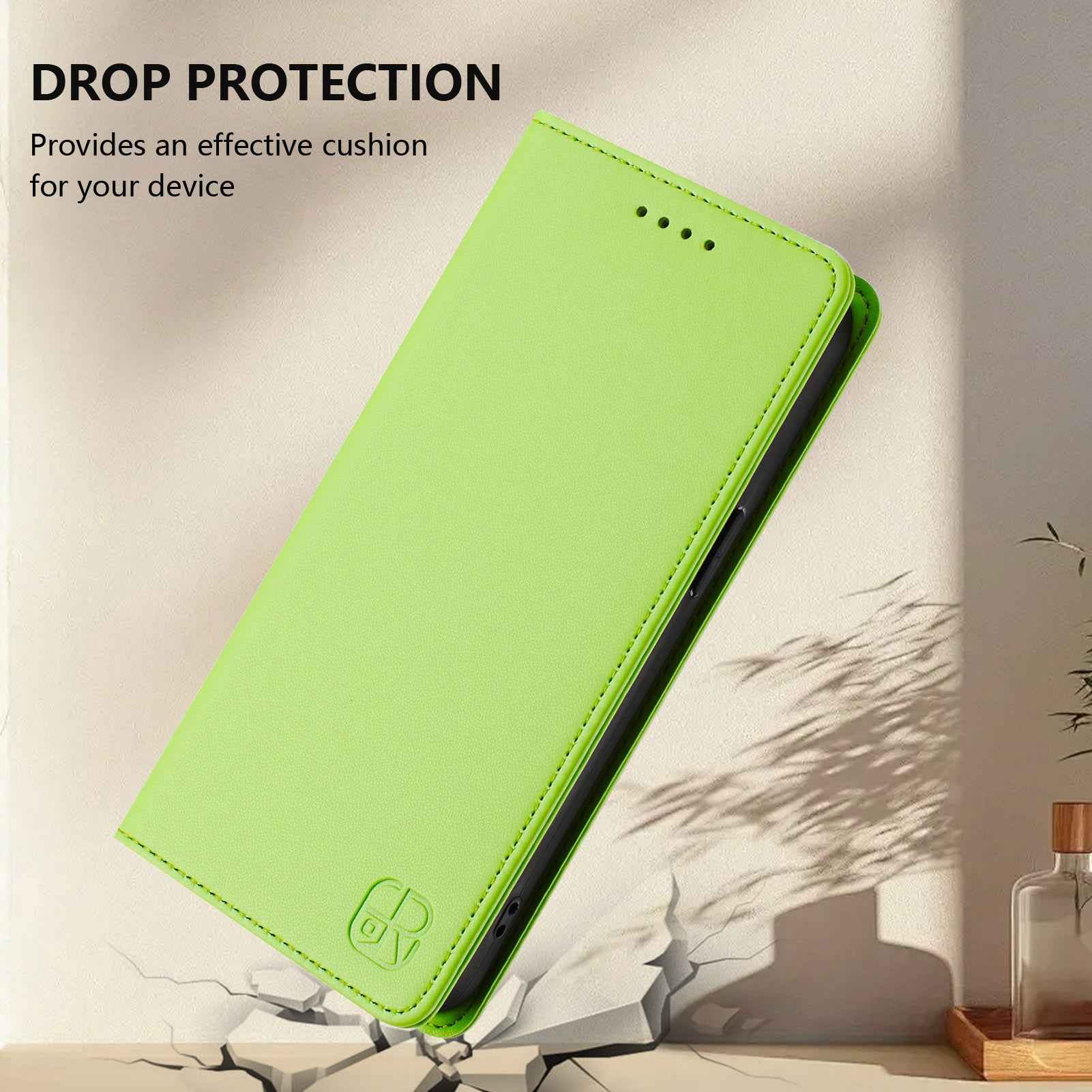 For Samsung Galaxy A57 5G Leather Case RINACASIS RC01 Phone Cover with RFID Blocking Wallet Stand - Green