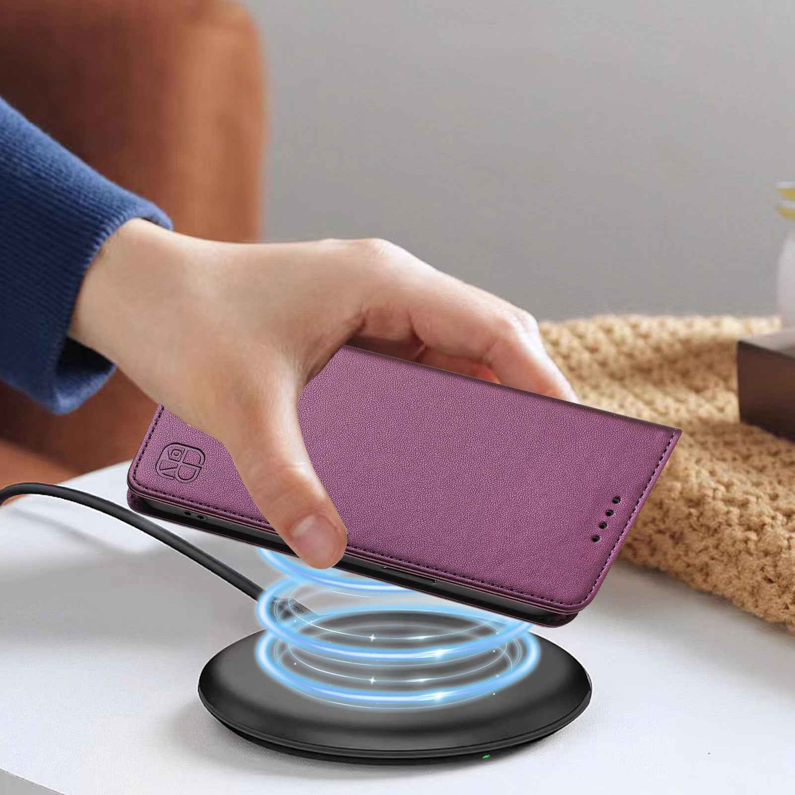 For Samsung Galaxy A57 5G Leather Case RINACASIS RC01 Phone Cover with RFID Blocking Wallet Stand - Violet