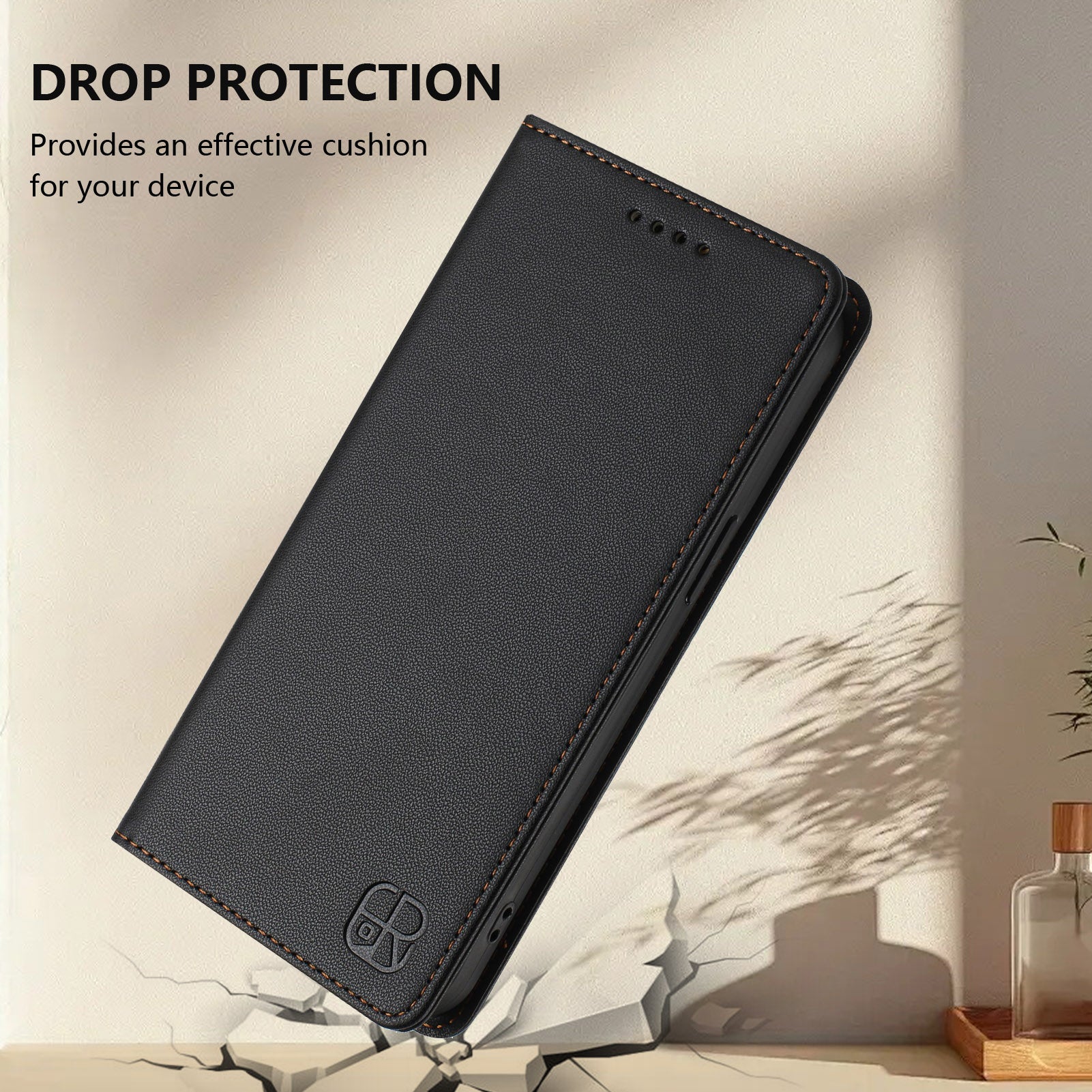 For Xiaomi Redmi Note 15 Pro 4G (Global) Leather Case RINACASIS RC01 Phone Cover with RFID Blocking Wallet Stand - Black
