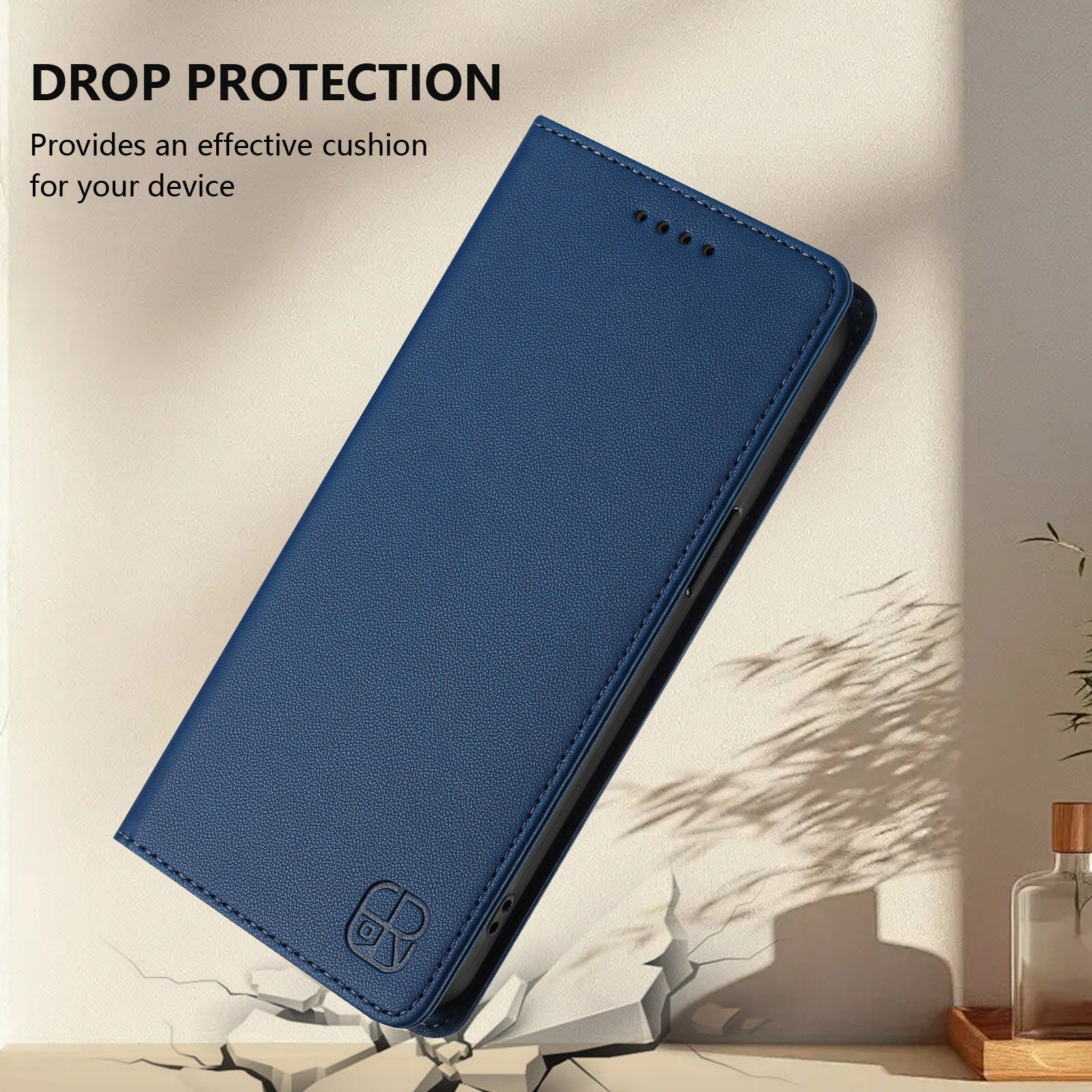 For Xiaomi Redmi Note 15 Pro 4G (Global) Leather Case RINACASIS RC01 Phone Cover with RFID Blocking Wallet Stand - Dark Blue