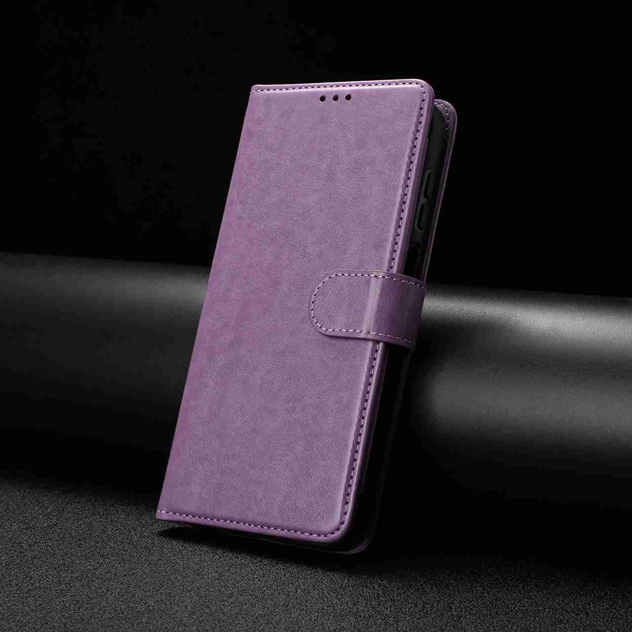 For Xiaomi Redmi Note 15 Pro 5G (Global) Wallet Phone Case Stand PU Leather Folio Flip Cover with 8 Card Slot - Purple