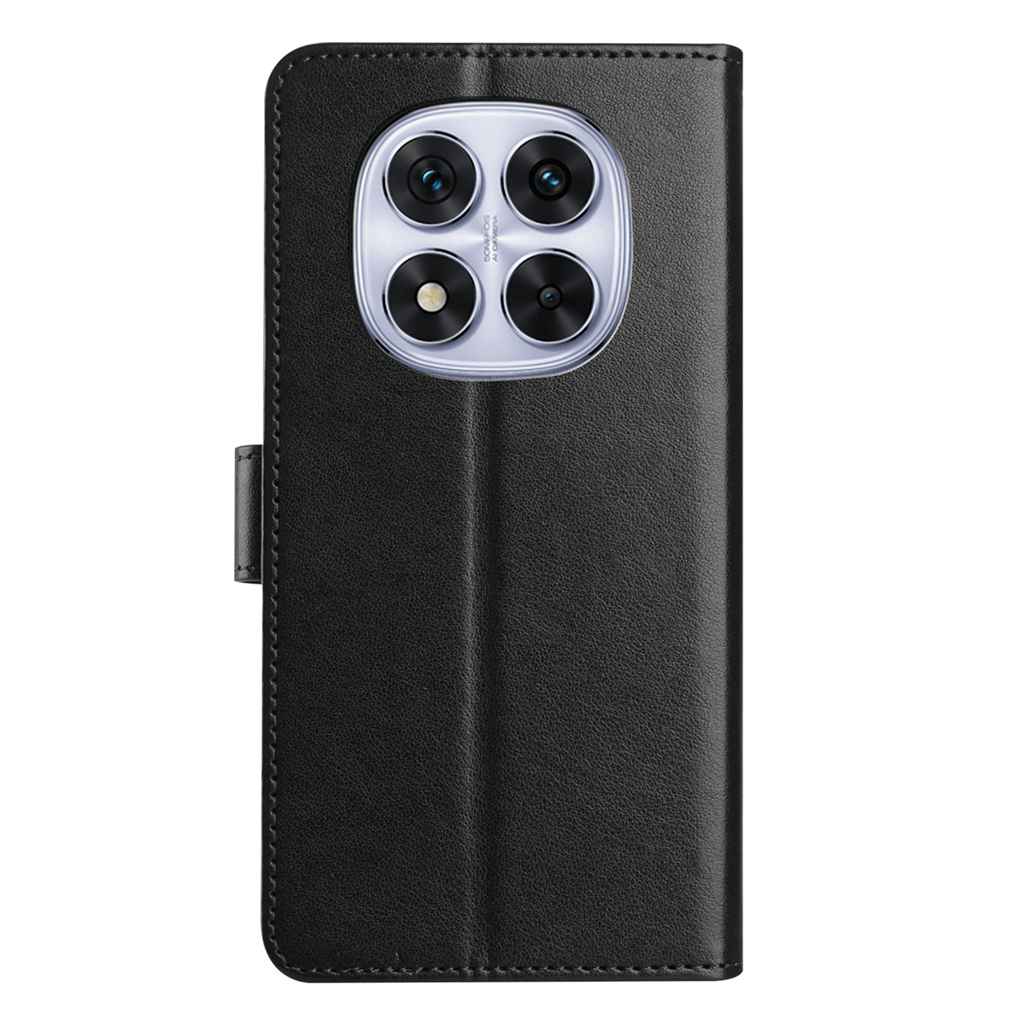 For Xiaomi Redmi Note 15 Pro 4G (Global) Wallet Phone Case Stand PU Leather Folio Flip Cover with 8 Card Slot - Black