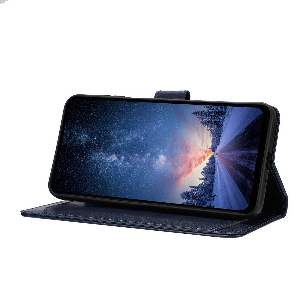 For Xiaomi Redmi Note 15 Pro 4G (Global) Wallet Phone Case Stand PU Leather Folio Flip Cover with 8 Card Slot - Dark Blue