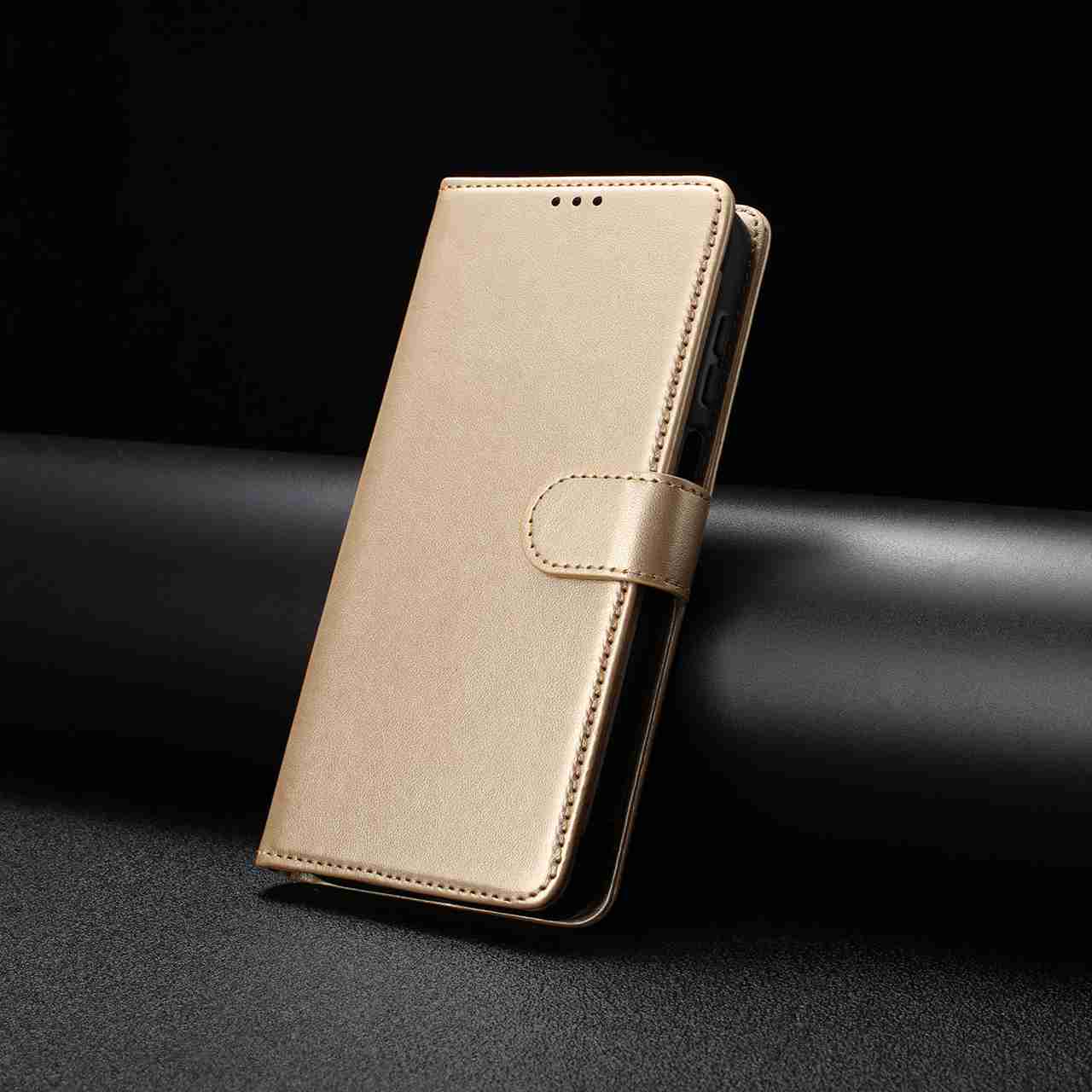 For Xiaomi Redmi Note 15 4G (Global) / Xiaomi Poco M8 5G / Xiaomi Redmi Note 15 5G (Global) Wallet Phone Case Stand PU Leather Folio Flip Cover with 8 Card Slot - Gold
