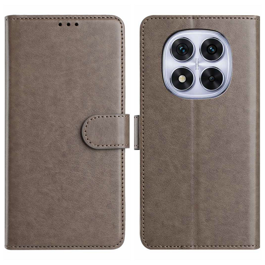 For Xiaomi Redmi Note 15 4G (Global) / Xiaomi Poco M8 5G / Xiaomi Redmi Note 15 5G (Global) Wallet Phone Case Stand PU Leather Folio Flip Cover with 8 Card Slot - Grey