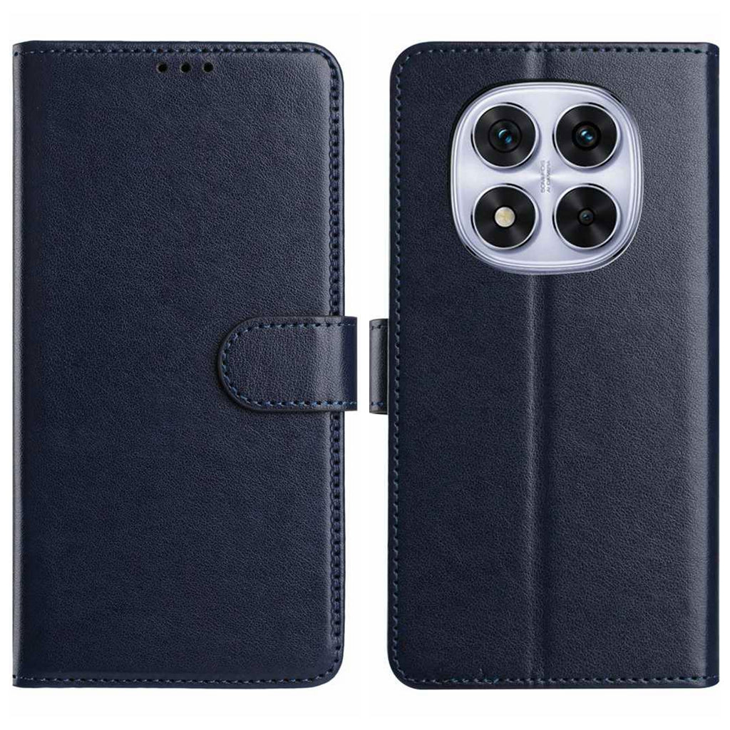 For Xiaomi Redmi Note 15 4G (Global) / Xiaomi Poco M8 5G / Xiaomi Redmi Note 15 5G (Global) Wallet Phone Case Stand PU Leather Folio Flip Cover with 8 Card Slot - Dark Blue