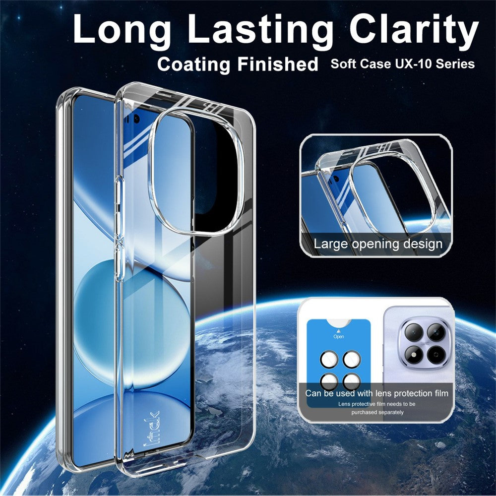 IMAK UX-10 Series For Xiaomi Redmi Note 15 Pro 4G (Global) Phone Case Soft TPU Mobile Back Cover - Transparent