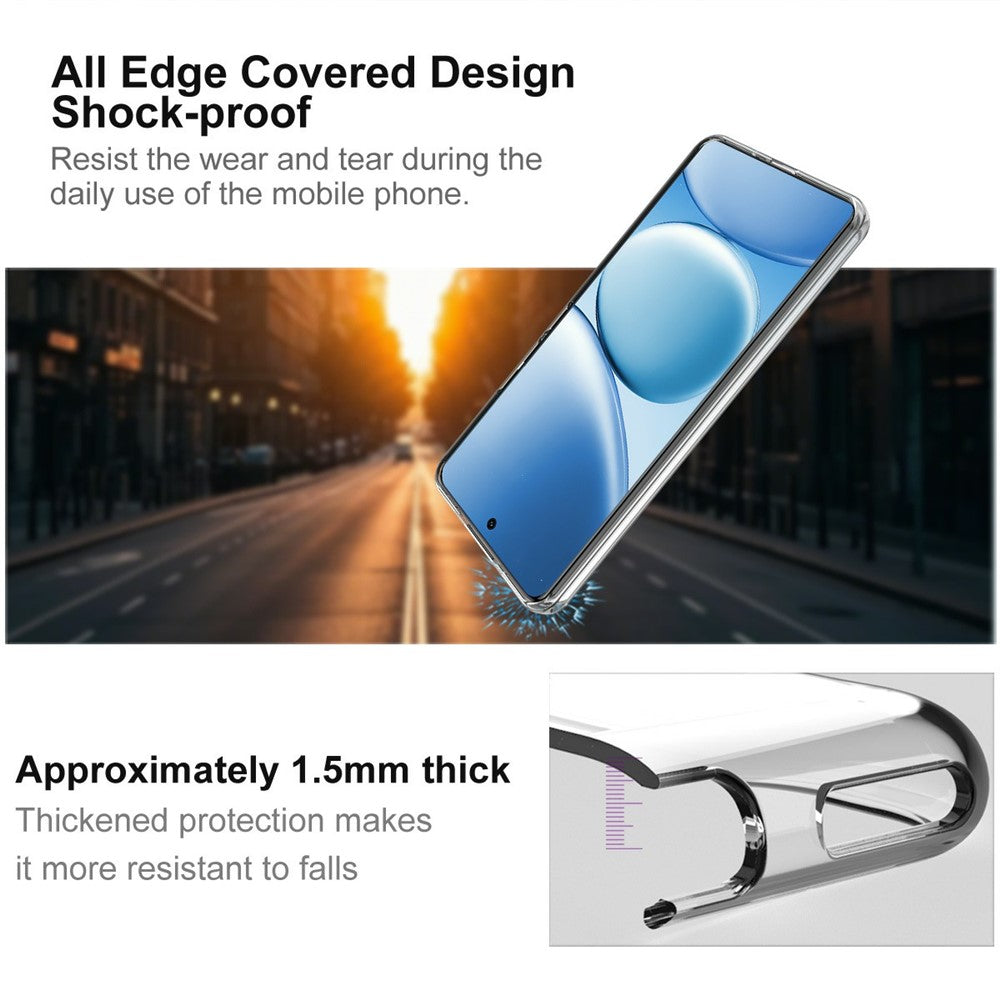 IMAK UX-10 Series For Xiaomi Redmi Note 15 Pro 4G (Global) Phone Case Soft TPU Mobile Back Cover - Transparent