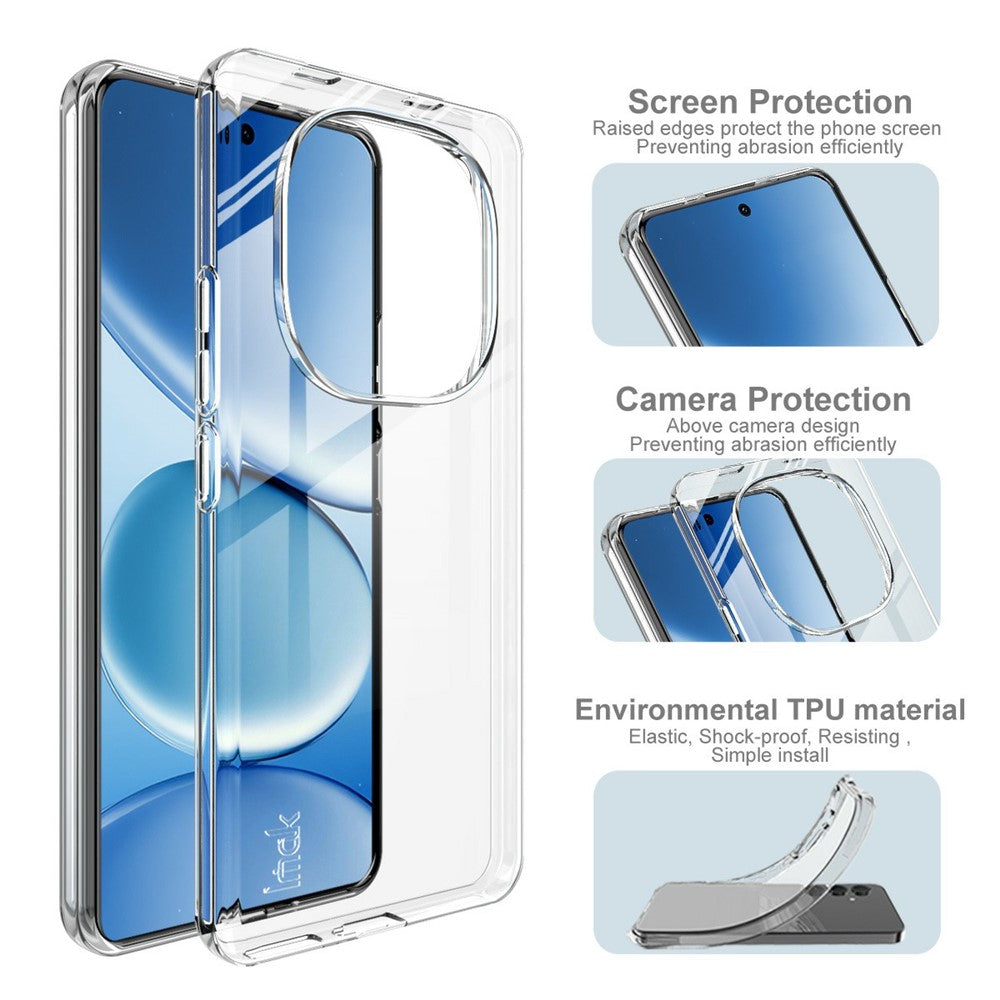IMAK UX-10 Series For Xiaomi Redmi Note 15 Pro 4G (Global) Phone Case Soft TPU Mobile Back Cover - Transparent