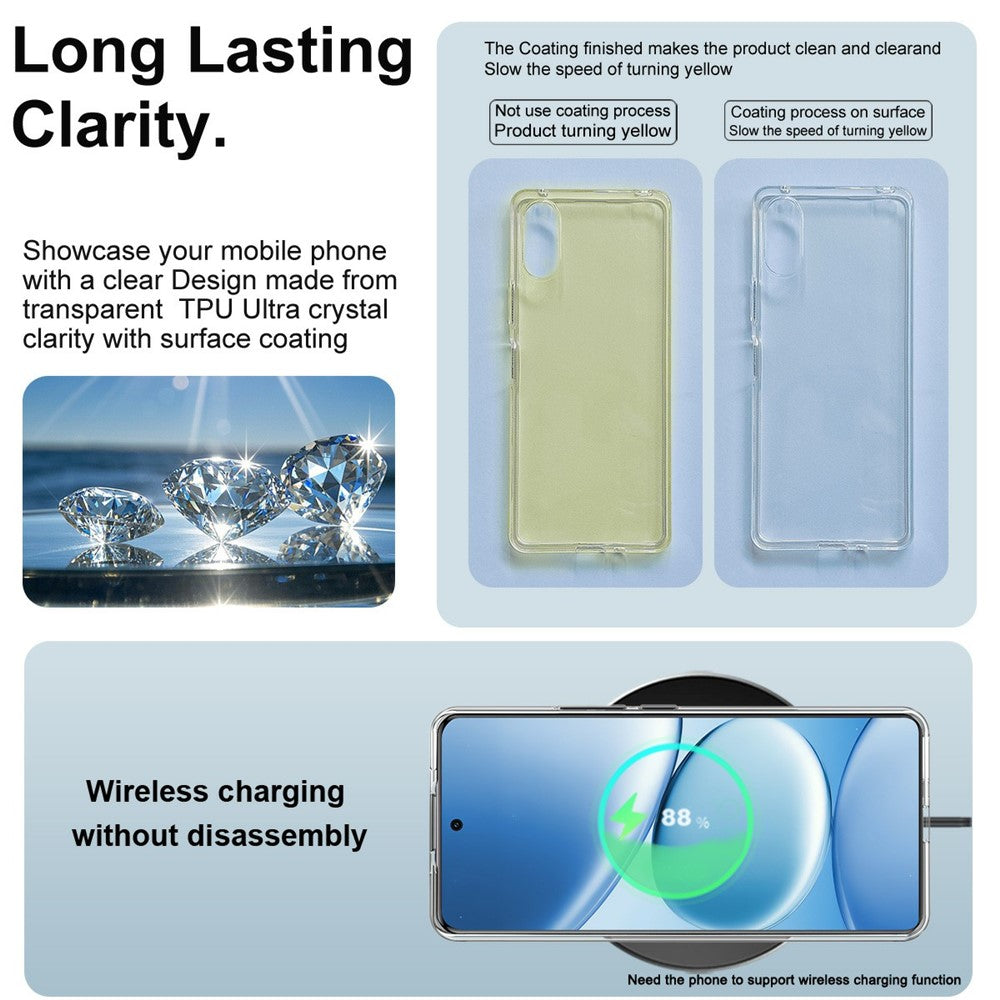 IMAK UX-10 Series For Xiaomi Redmi Note 15 Pro 4G (Global) Phone Case Soft TPU Mobile Back Cover - Transparent