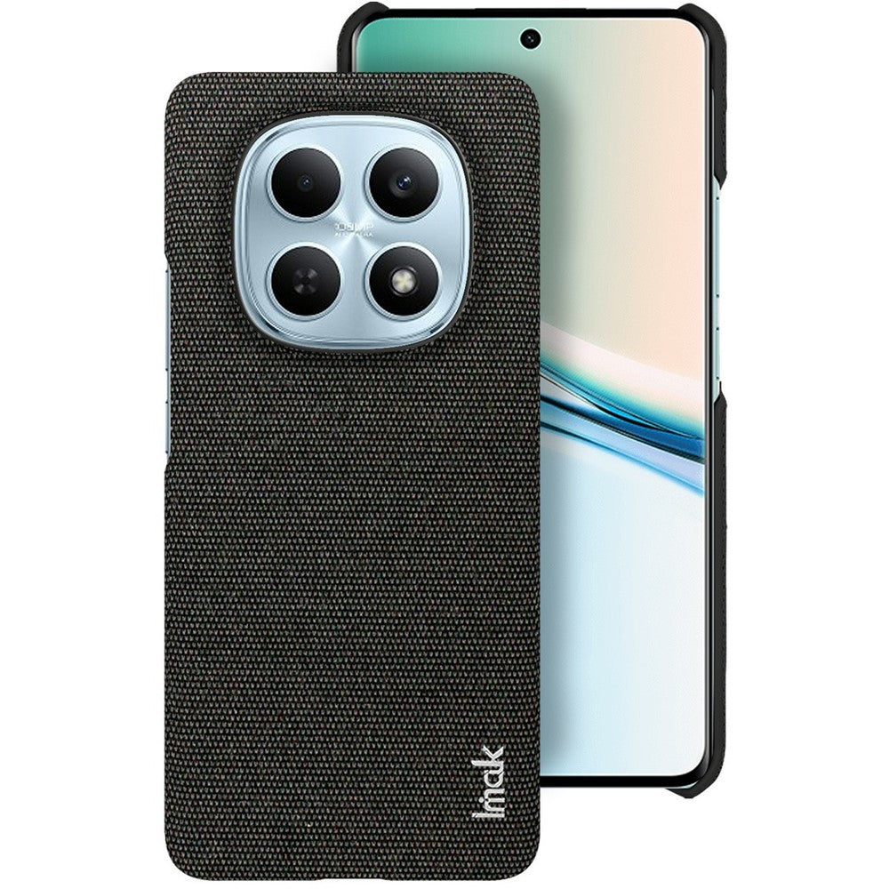 IMAK Ruiyi Series Phone Case for Xiaomi Poco M8 5G / Redmi Note 15 5G (Global) / 15 4G (Global) Fabric Texture Leather + PC Back Cover - Black
