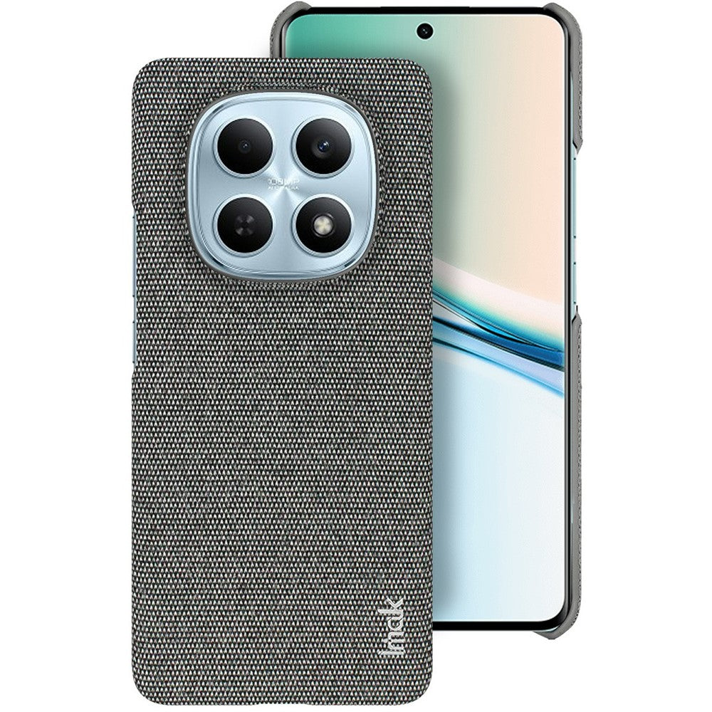 IMAK Ruiyi Series Phone Case for Xiaomi Poco M8 5G / Redmi Note 15 5G (Global) / 15 4G (Global) Fabric Texture Leather + PC Back Cover - Dark Grey