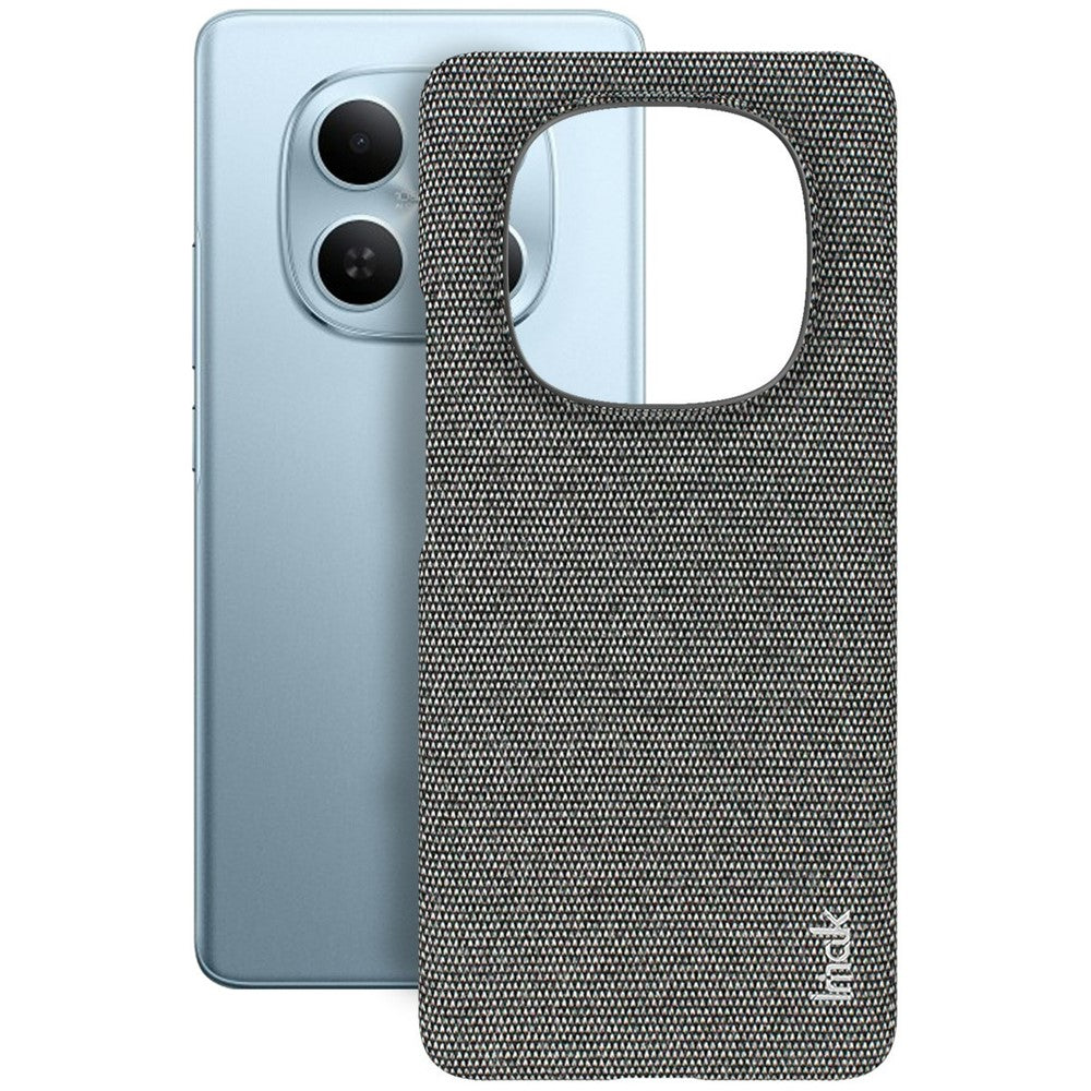 IMAK Ruiyi Series Phone Case for Xiaomi Poco M8 5G / Redmi Note 15 5G (Global) / 15 4G (Global) Fabric Texture Leather + PC Back Cover - Dark Grey