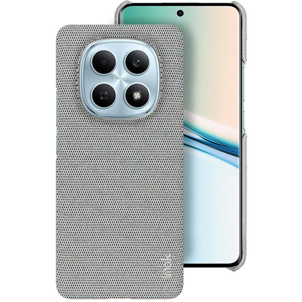 IMAK Ruiyi Series Phone Case for Xiaomi Poco M8 5G / Redmi Note 15 5G (Global) / 15 4G (Global) Fabric Texture Leather + PC Back Cover - Light Grey