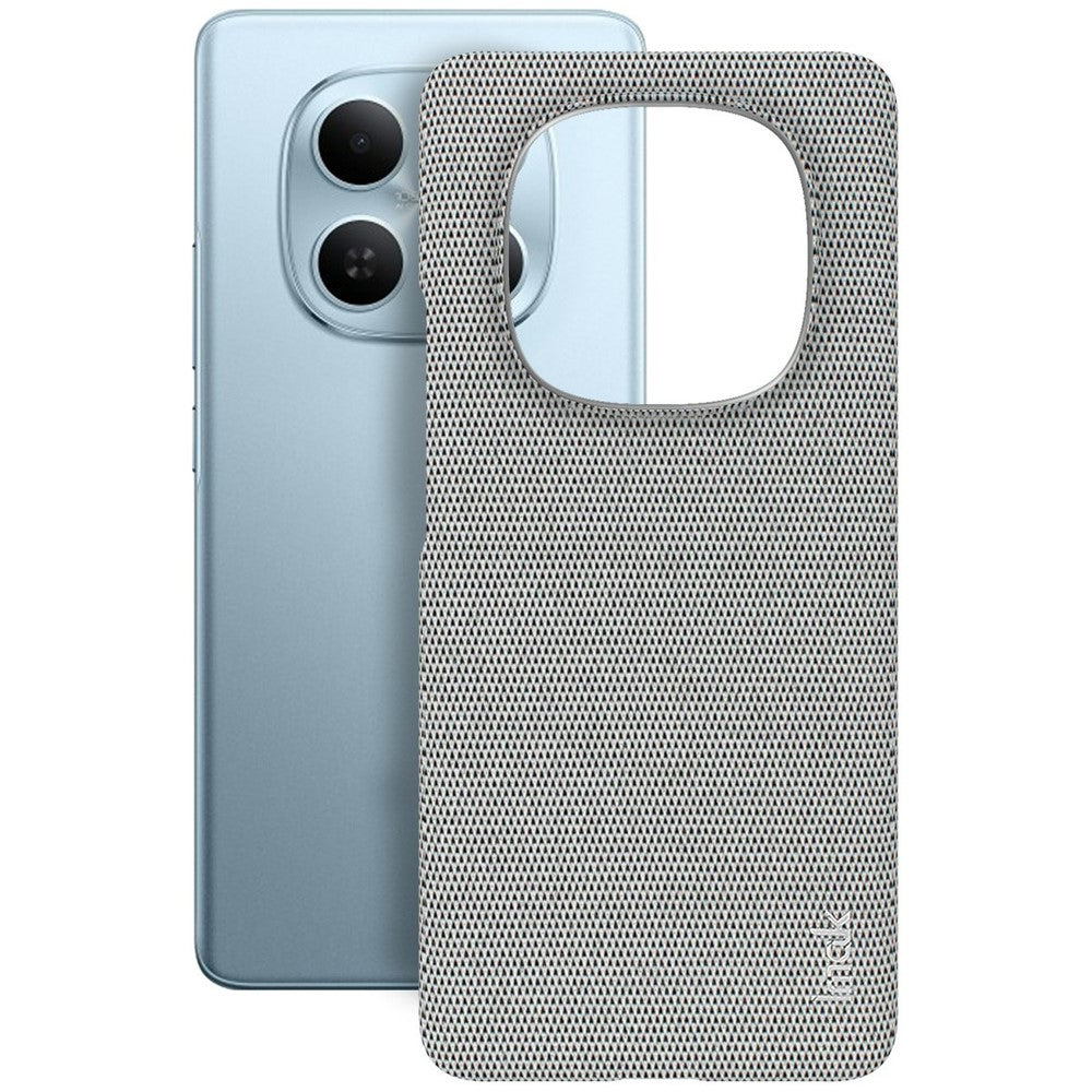 IMAK Ruiyi Series Phone Case for Xiaomi Poco M8 5G / Redmi Note 15 5G (Global) / 15 4G (Global) Fabric Texture Leather + PC Back Cover - Light Grey