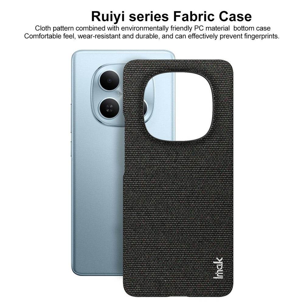 IMAK Ruiyi Series Phone Case for Xiaomi Poco M8 5G / Redmi Note 15 5G (Global) / 15 4G (Global) Fabric Texture Leather + PC Back Cover - Light Grey